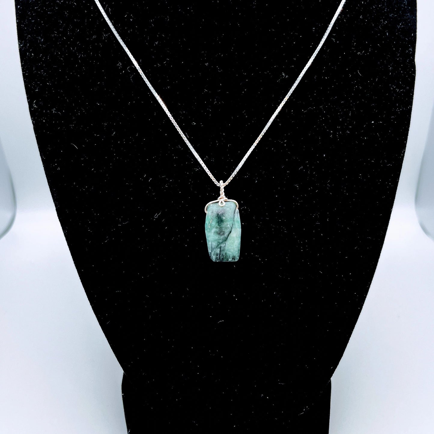 "Abundance" | Raw Emerald Necklace | Love, Joy, Clairvoyance
