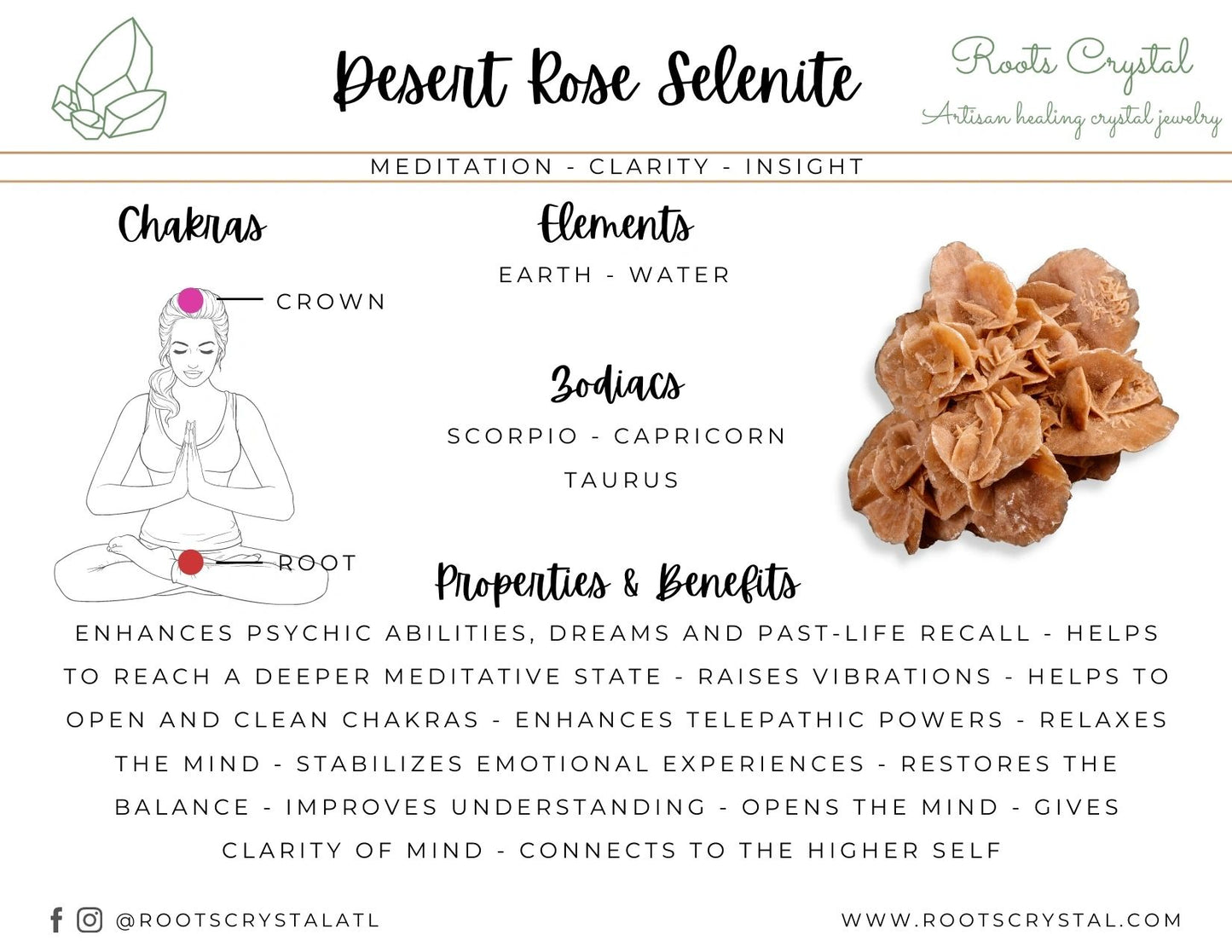 Premium raw crystals | dessert rose selenite, citrine, aventurine, rose quartz