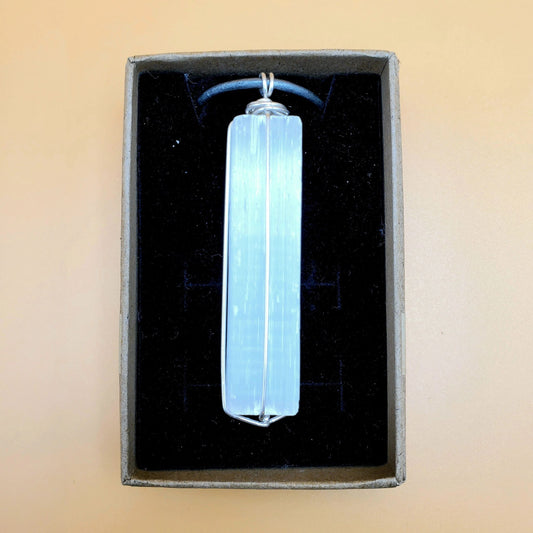 "Inner Silence" | Selenite Necklace | Protection, Awareness, Clarity, Meditation