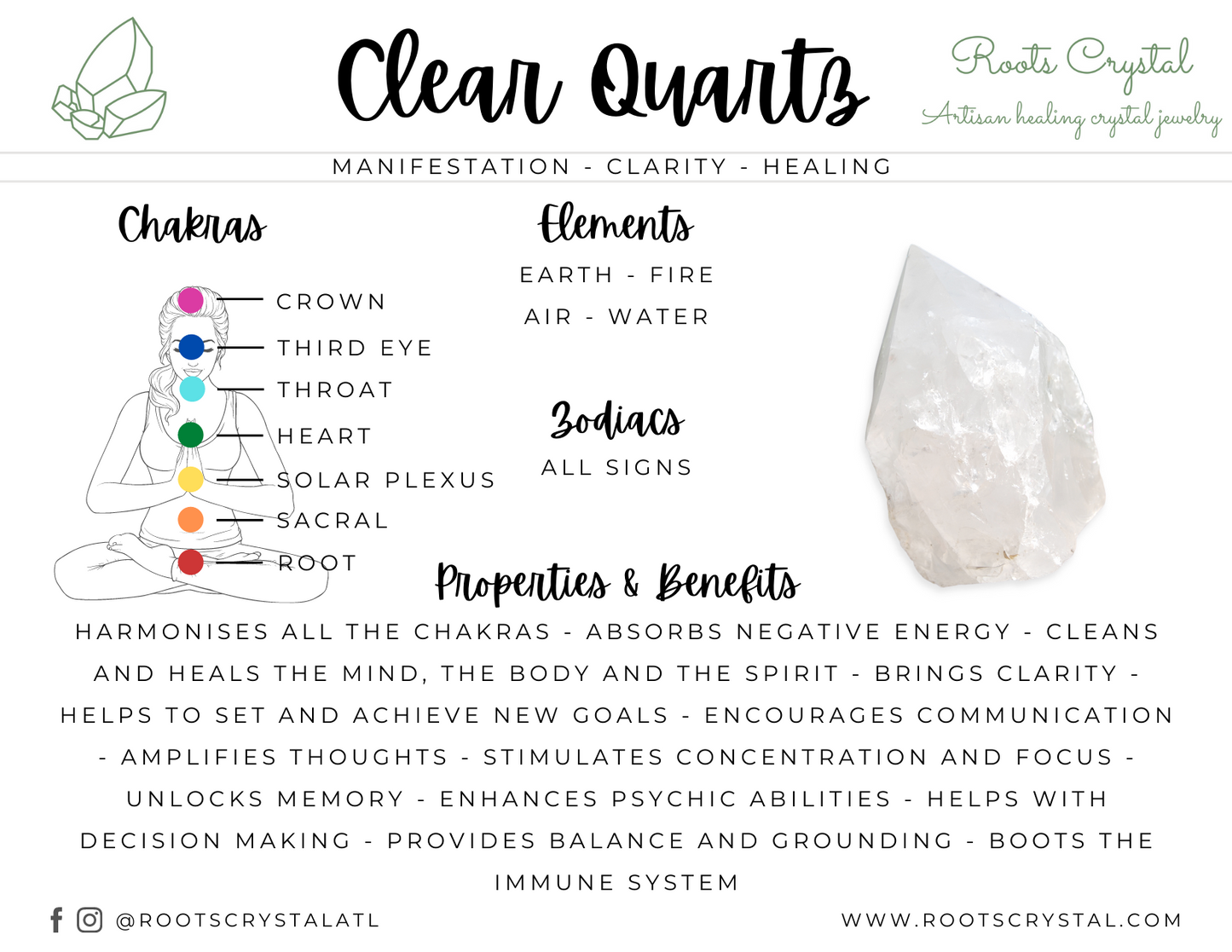 "Clarity" | Clear Quartz necklace | Manifestation, clarity, healing