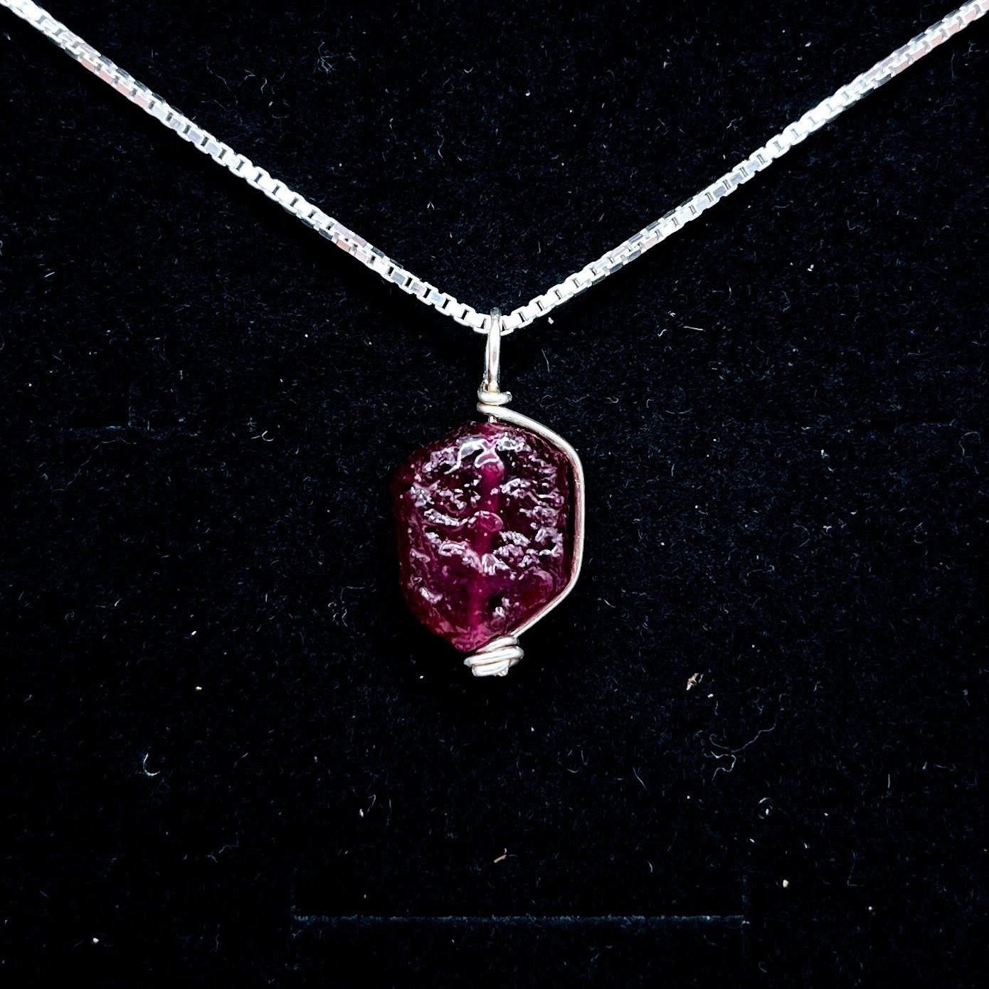 "Passion" | Raw Ruby Crystal Necklace | Wealth, Prosperity, Love, Passion