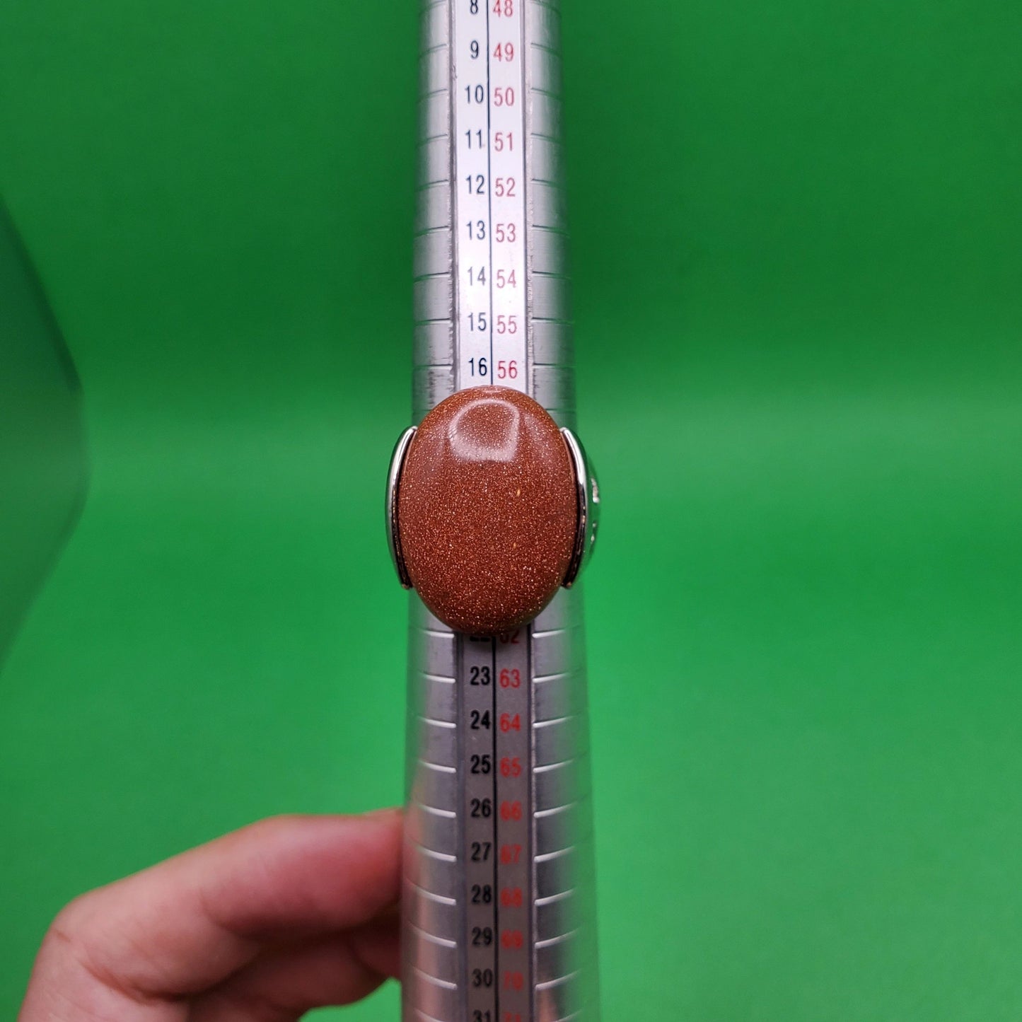 "Cat" | Goldstone crystal necklace, ring | ambition, achieving goals, ingenuity