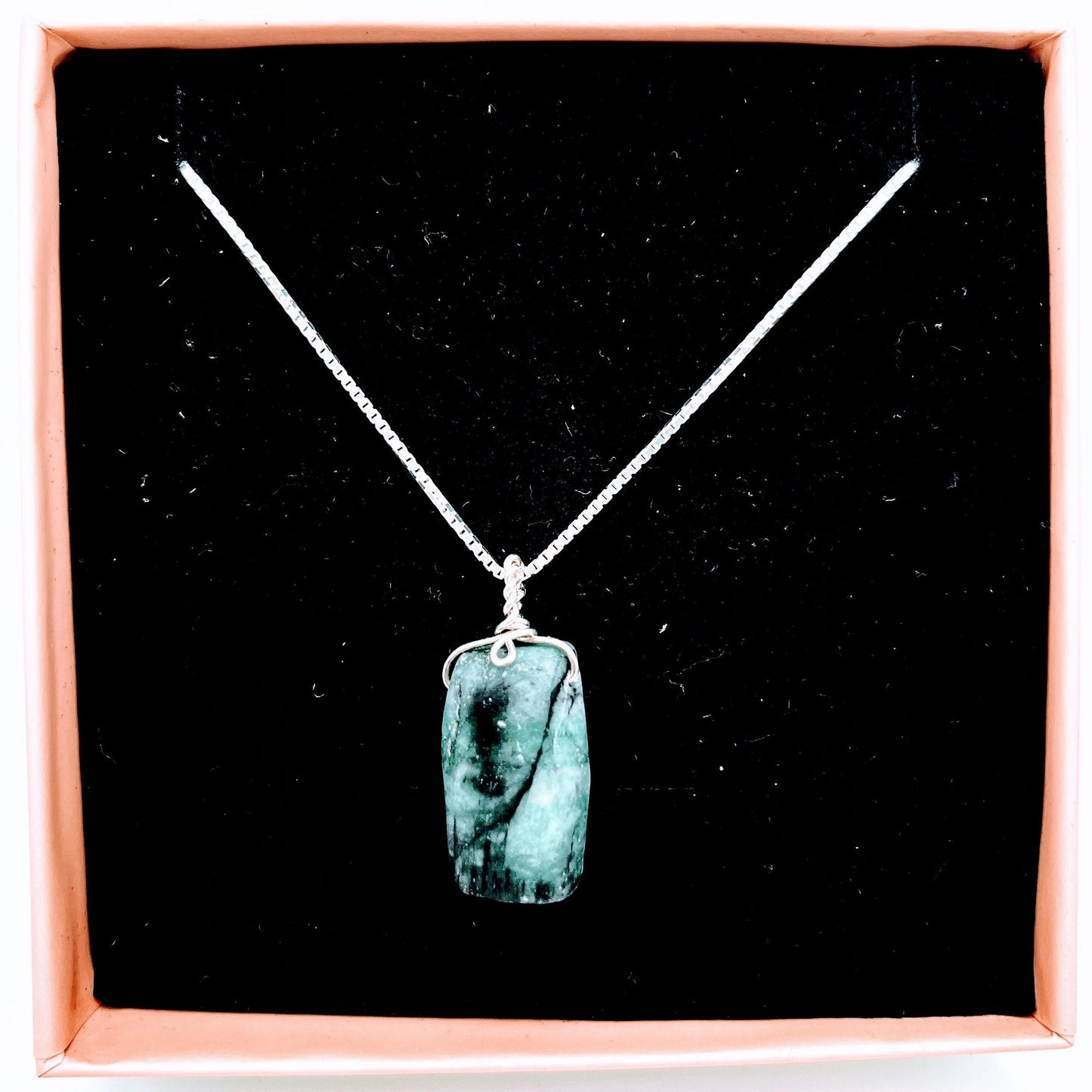 "Abundance" | Raw Emerald Necklace | Love, Joy, Clairvoyance