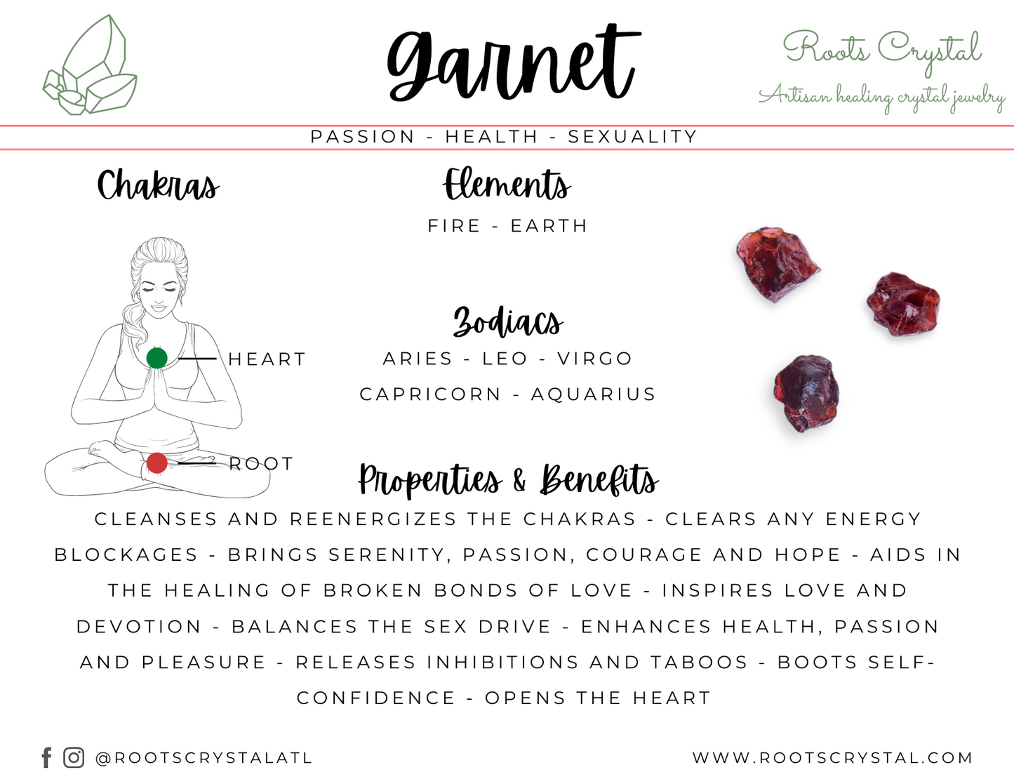 “Fire and desire” | garnet necklace | passion, health, sexuality