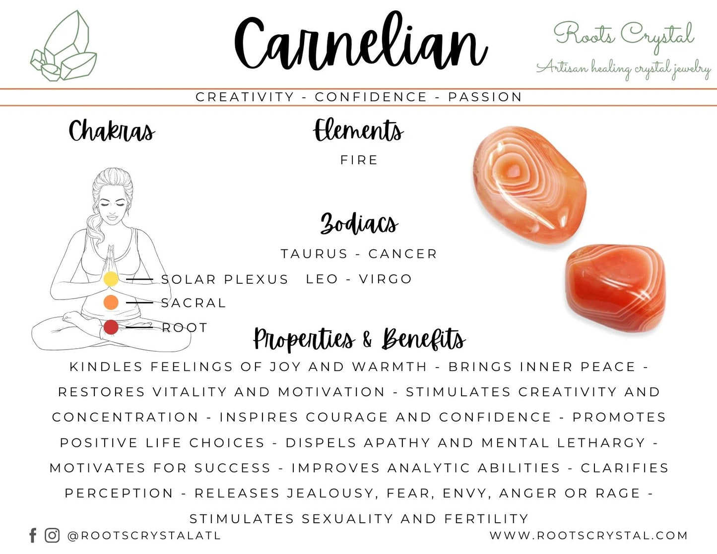 "Passion" | Carnelian Necklace | Creativity, Confidence, Passion