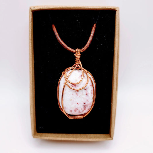 "Sun and Moon" | Cinnabrite necklace | protection, abundance, wealth, intuition