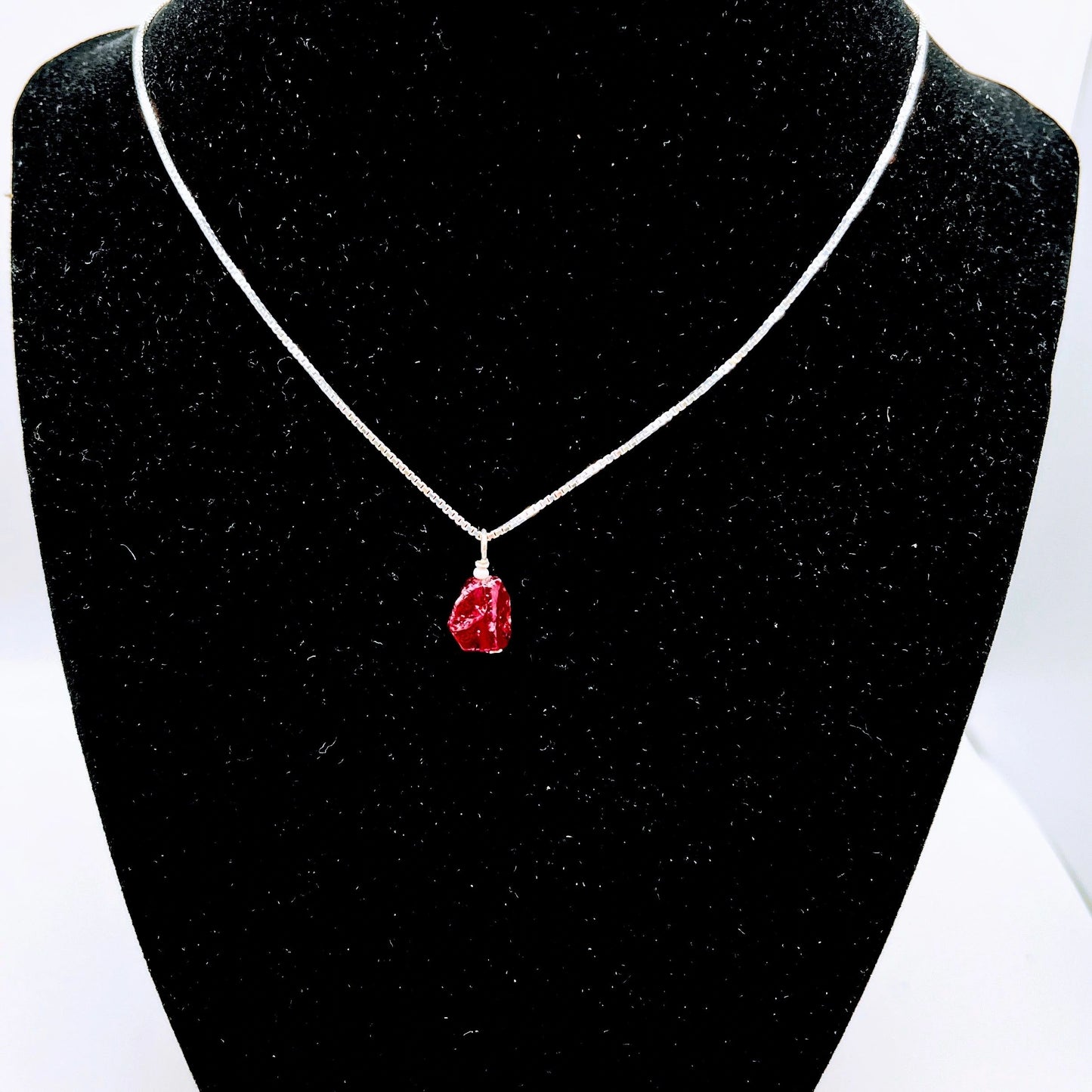 "Passion" | Raw Ruby Crystal Necklace | Wealth, Prosperity, Love, Passion