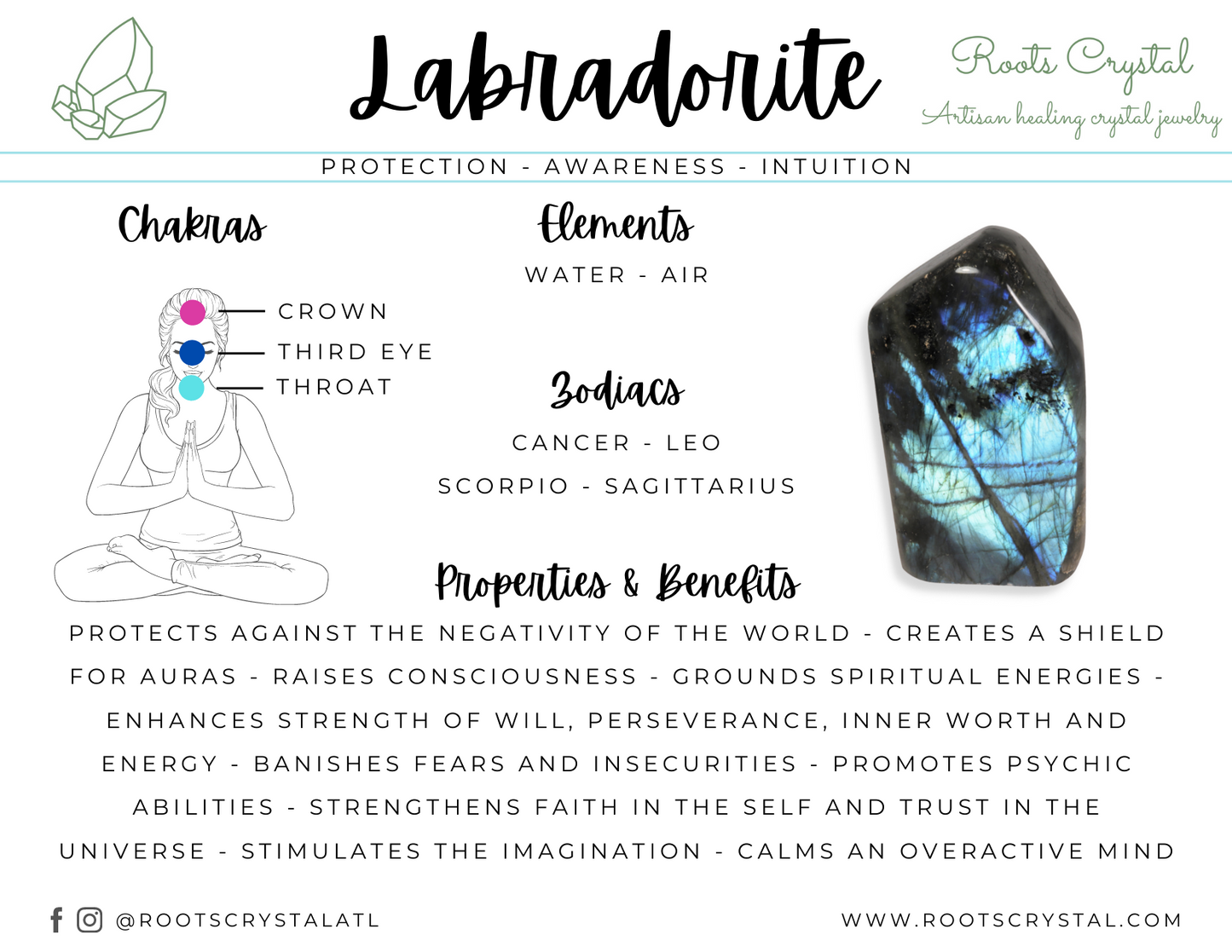 "Dream" | Labradorite necklace | Protection, awareness, intuition