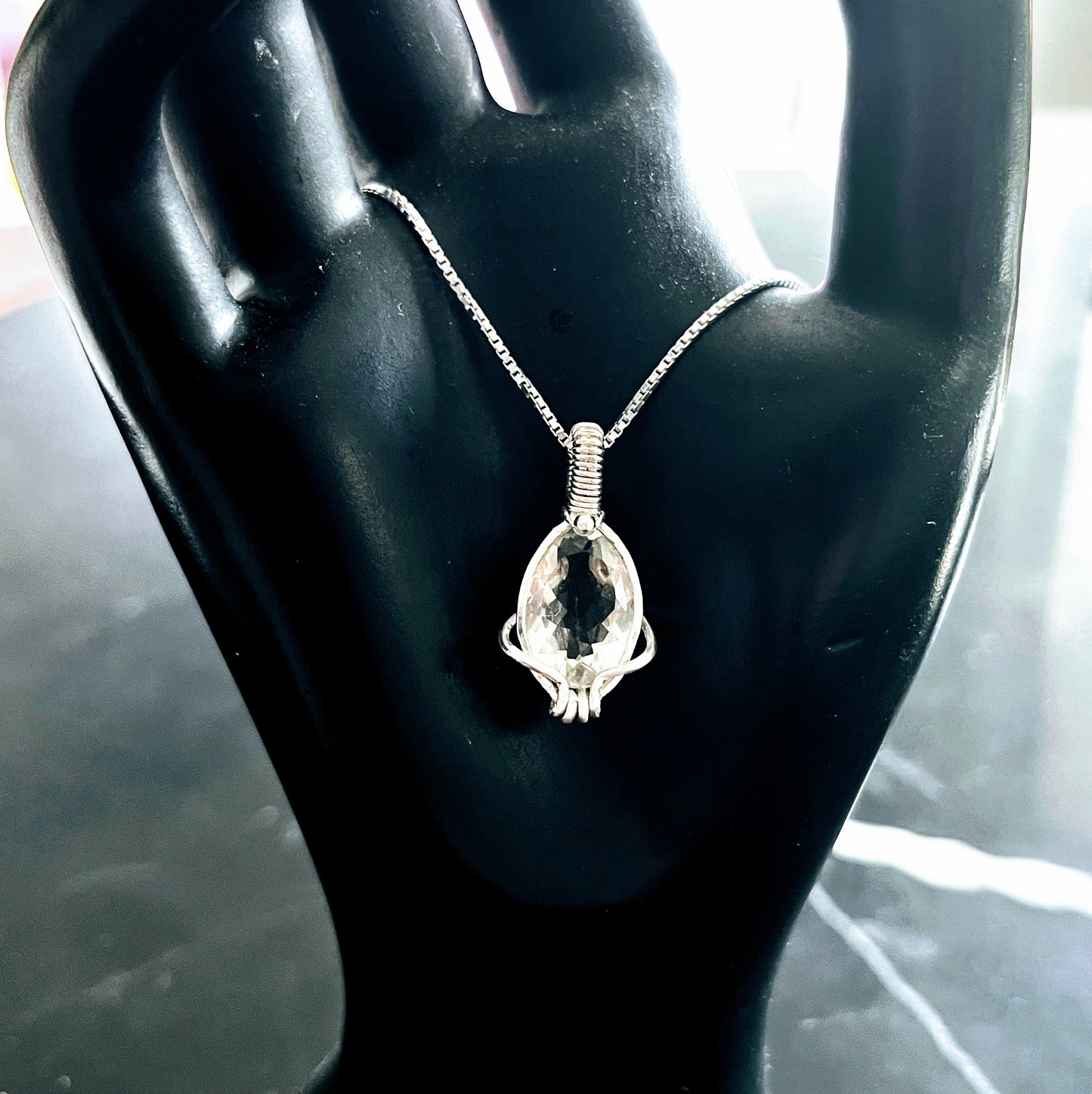 “Clarity” | White topaz necklace | clarity, positivity, balance
