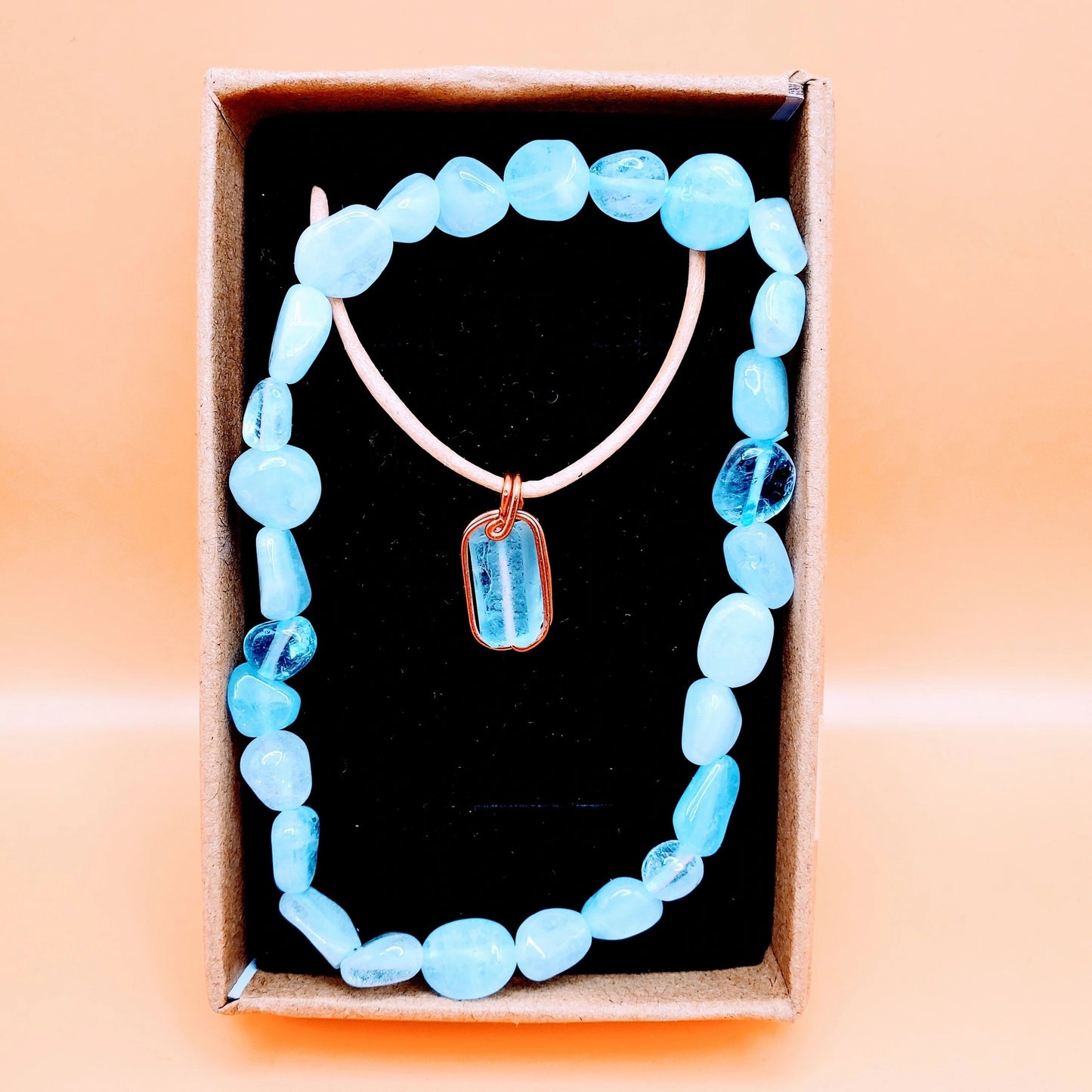 "Serenity" | Sky Blue Topaz Necklace and Aquamarine Bracelet | Inner Wisdom, Opportunities, Authentic Self