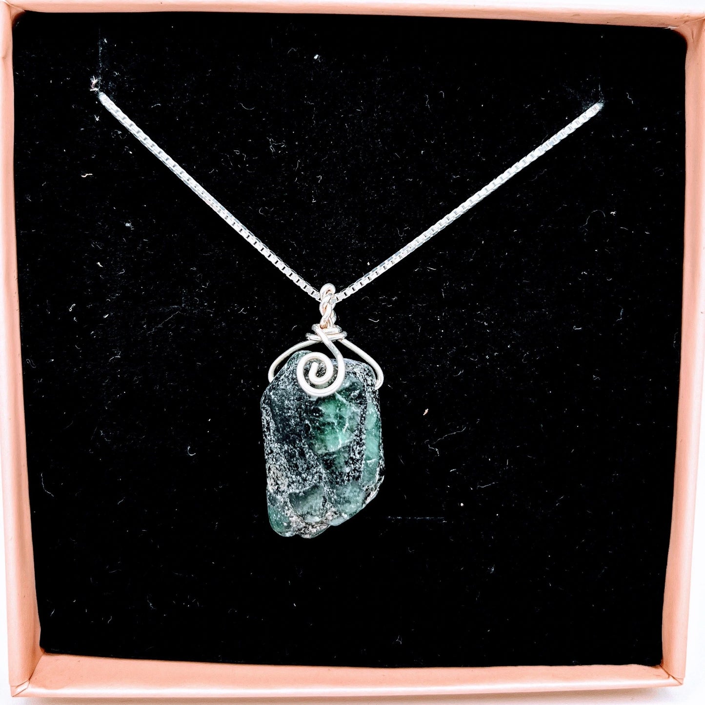 "Abundance" | Raw Emerald Necklace | Love, Joy, Clairvoyance