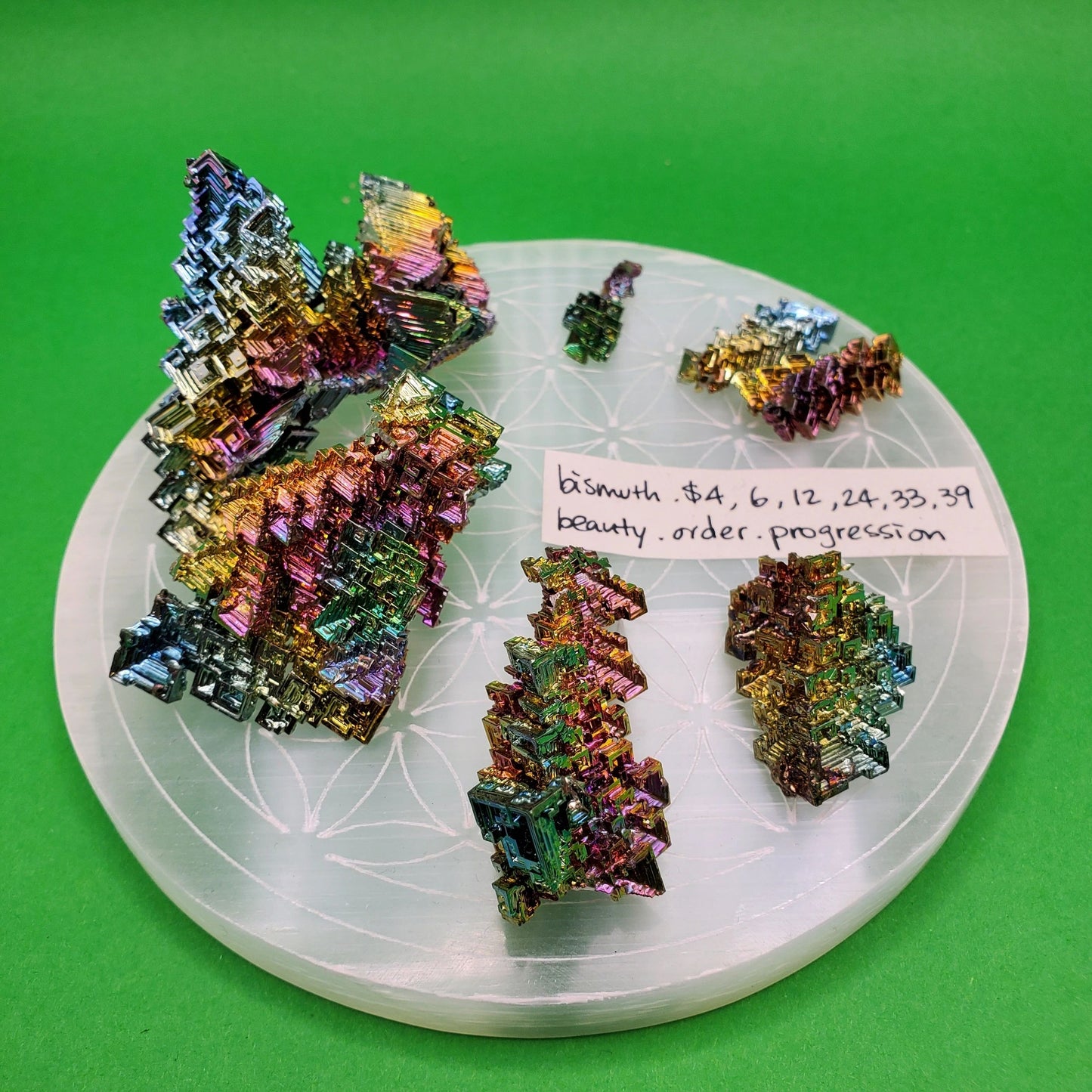 Bismuth clusters | transformation, progression, order