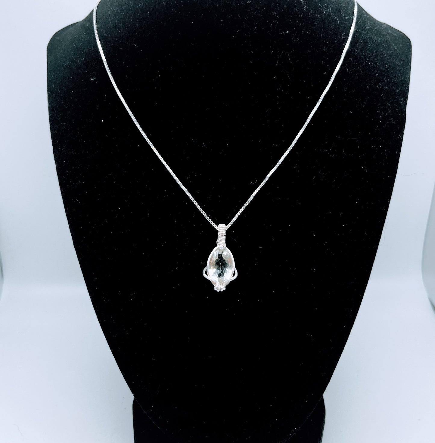 “Clarity” | White topaz necklace | clarity, positivity, balance