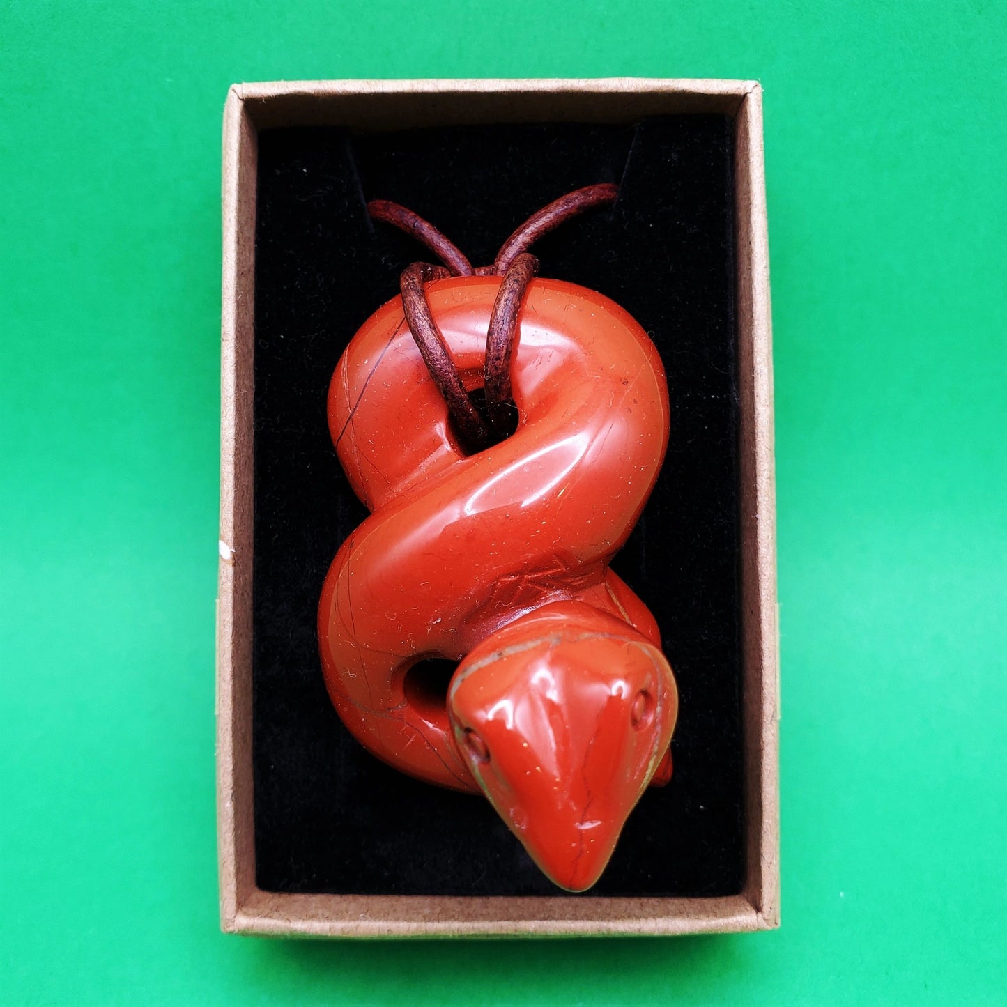 "Snake" | Red Jasper Necklace | protection, vitality, courage