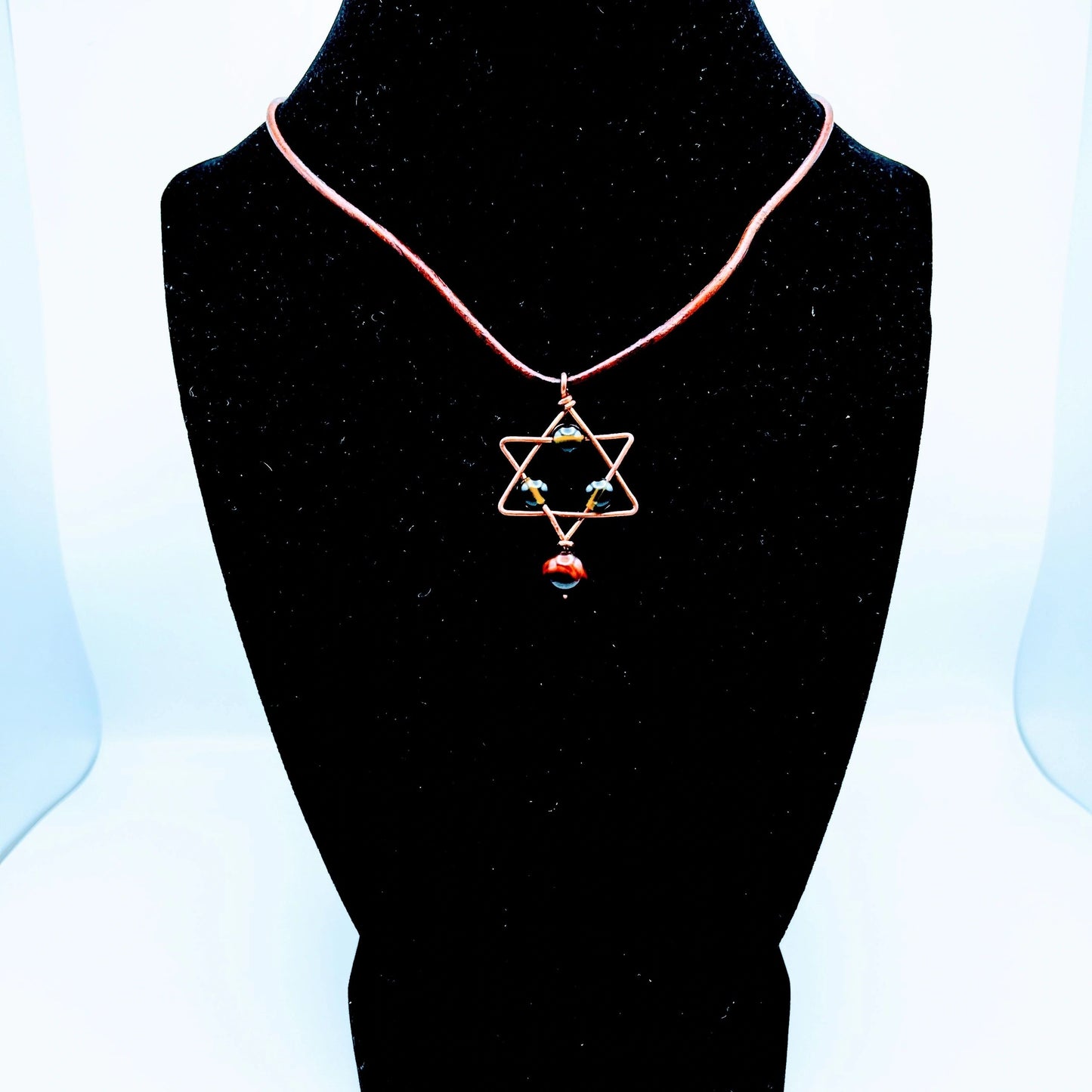 "Star-born" | Moldavite & Red Tigers Eye Crystal Necklace | Transformation, Talisman, Connectivity, Intense Frequencies