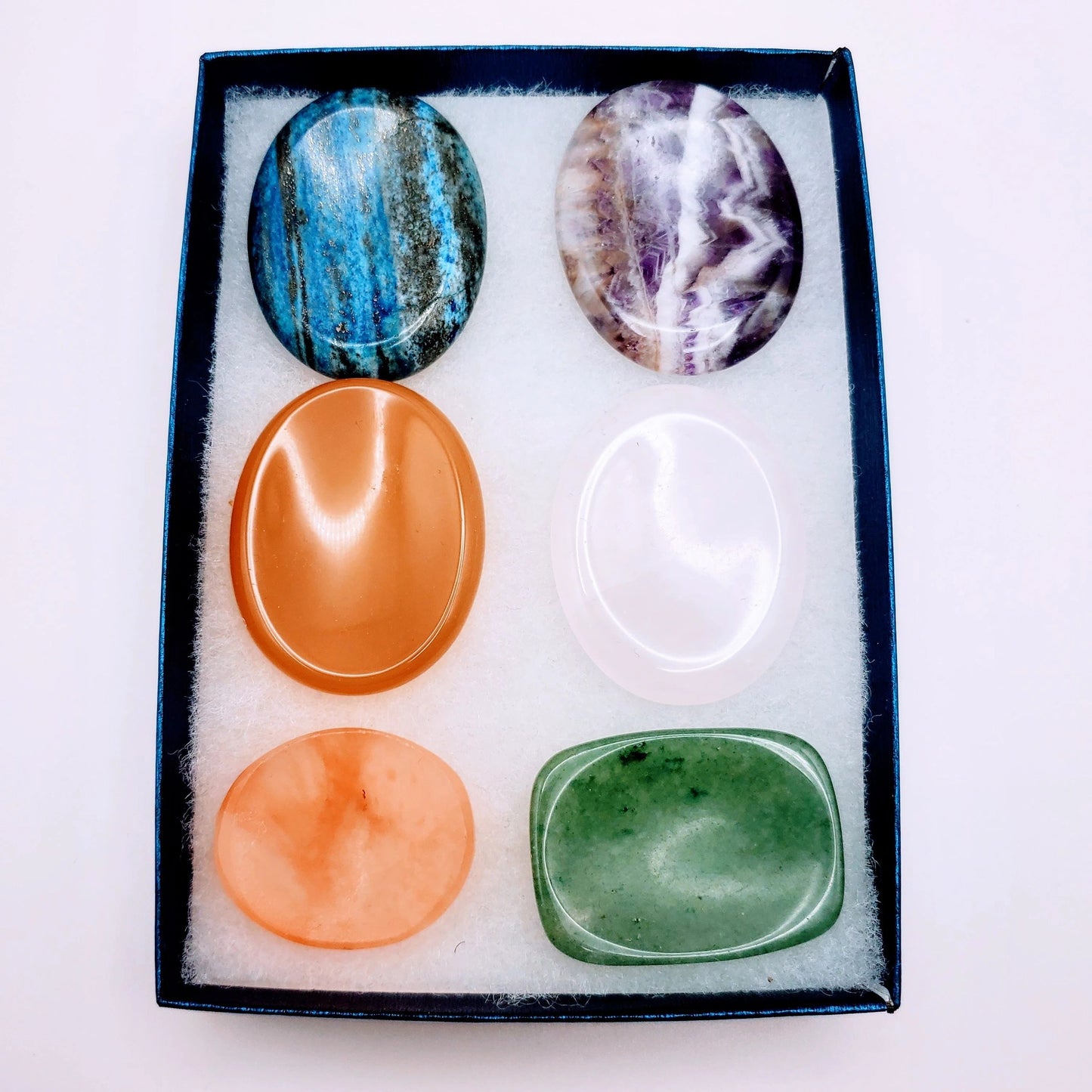Worry stones | Soothing stones | lapis lazuli, amethyst, agate, rose quartz, orange calcite, aventurine