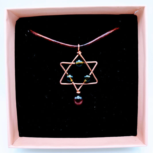 "Star-born" | Moldavite & Red Tigers Eye Crystal Necklace | Transformation, Talisman, Connectivity, Intense Frequencies