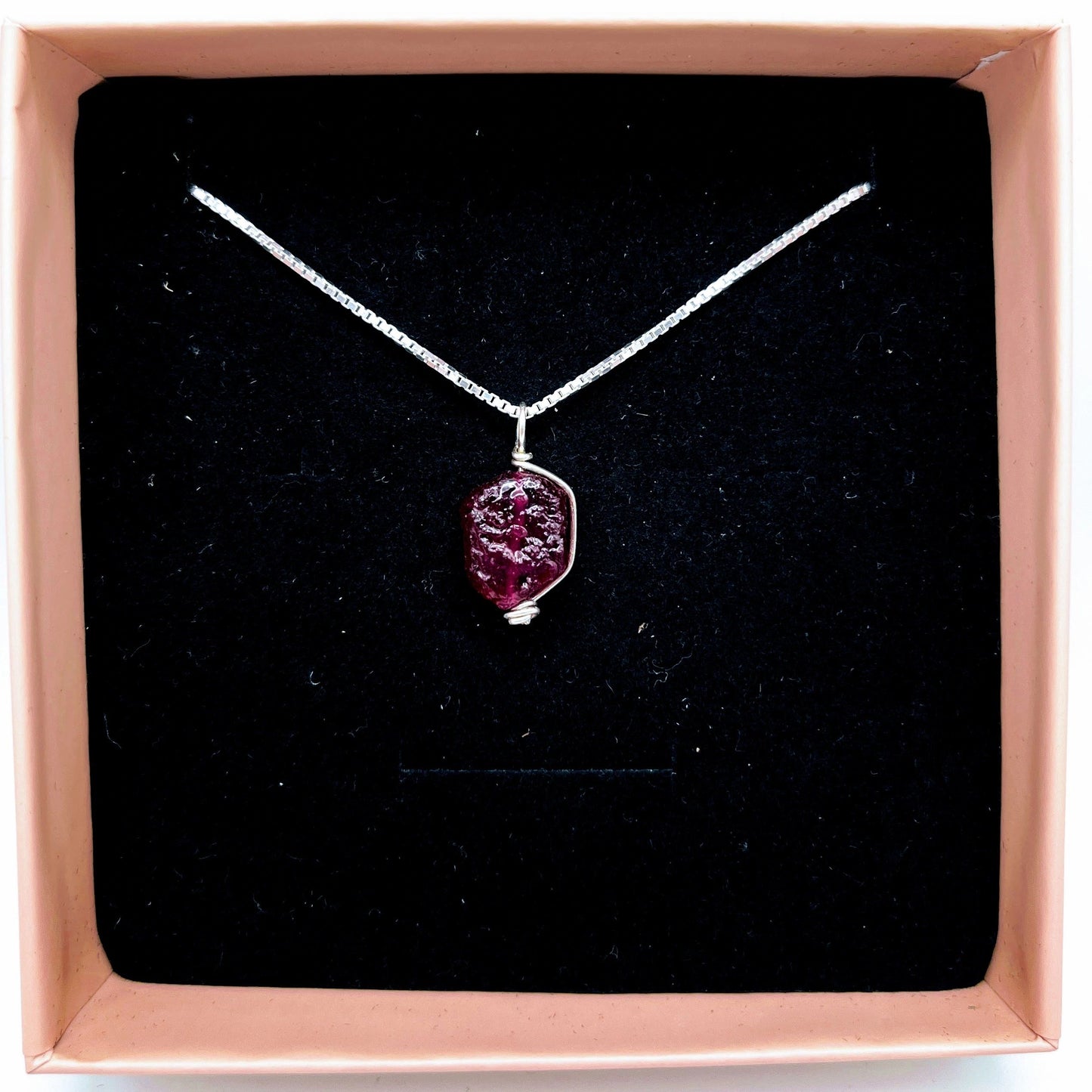 "Passion" | Raw Ruby Crystal Necklace | Wealth, Prosperity, Love, Passion