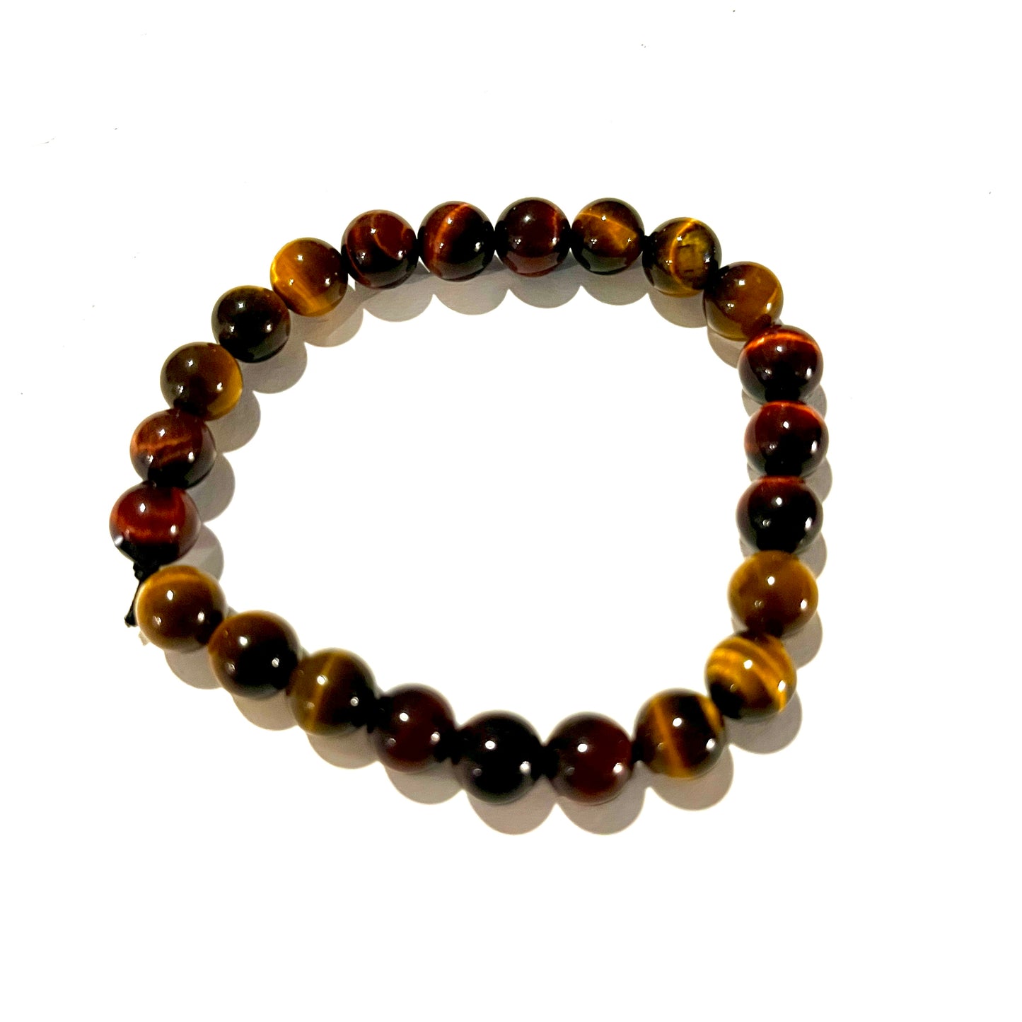 Pearl, rose quartz, aventurine, red tiger's eye, smoky quartz bracelets