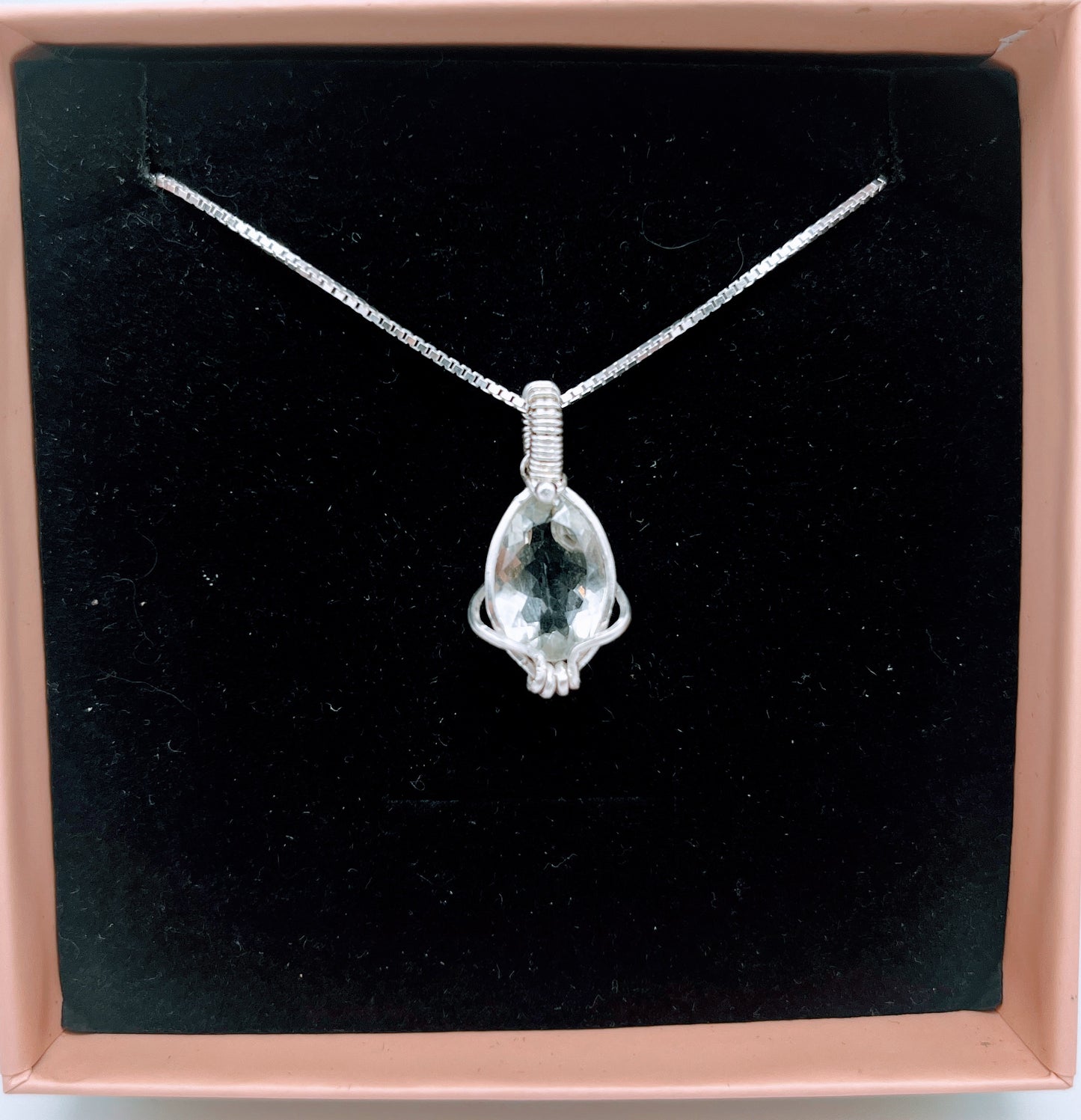 “Clarity” | White topaz necklace | clarity, positivity, balance