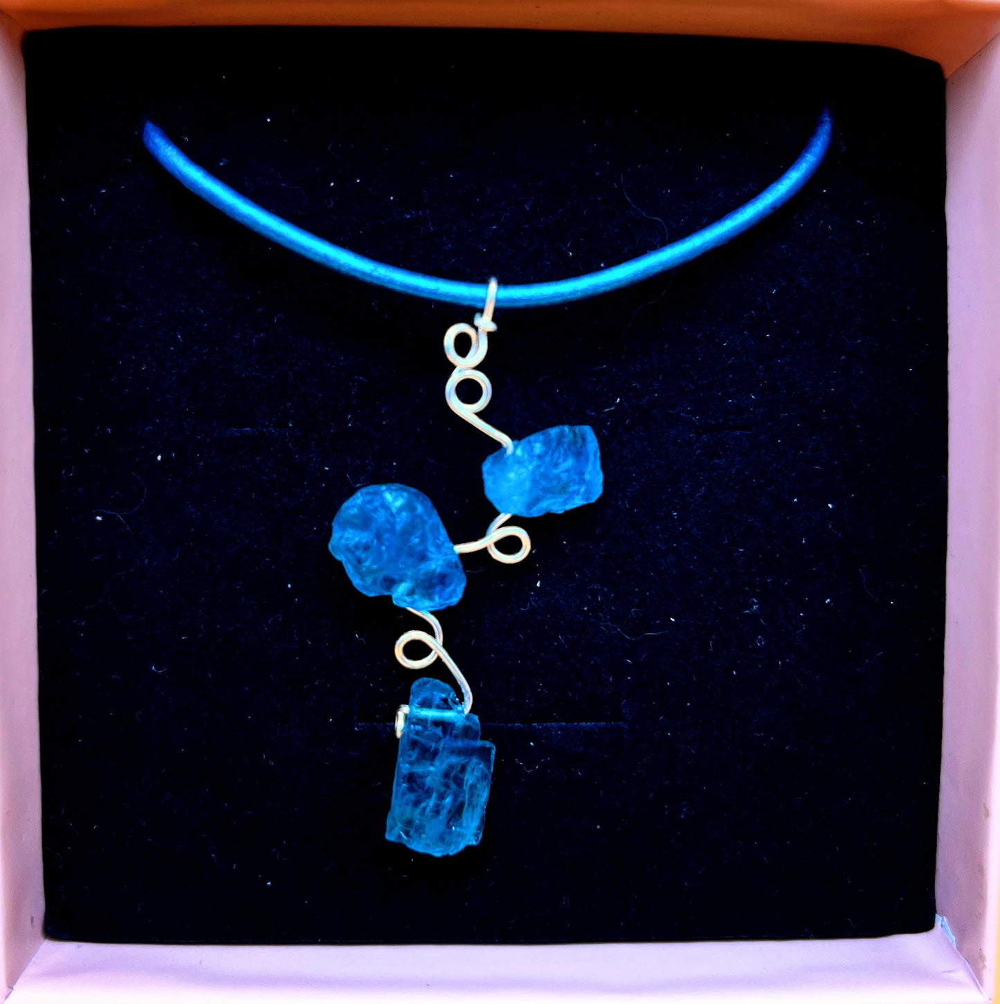 "Creation" | Blue topaz necklace | clarity, balance, strength, creativity