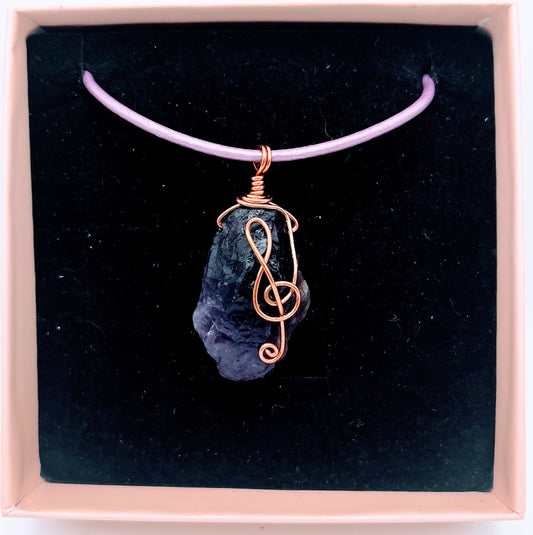 "Healer" | Raw amethyst necklace | protection, awareness, healing