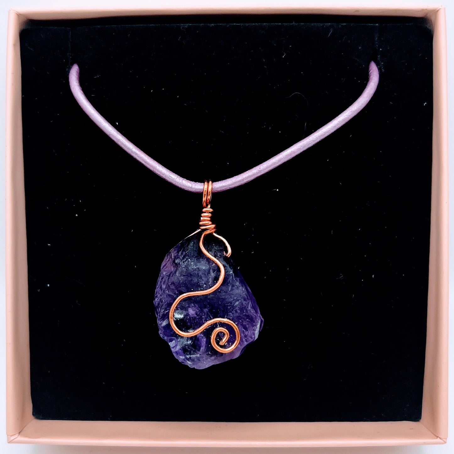 "Healer" | Raw amethyst necklace | protection, awareness, healing