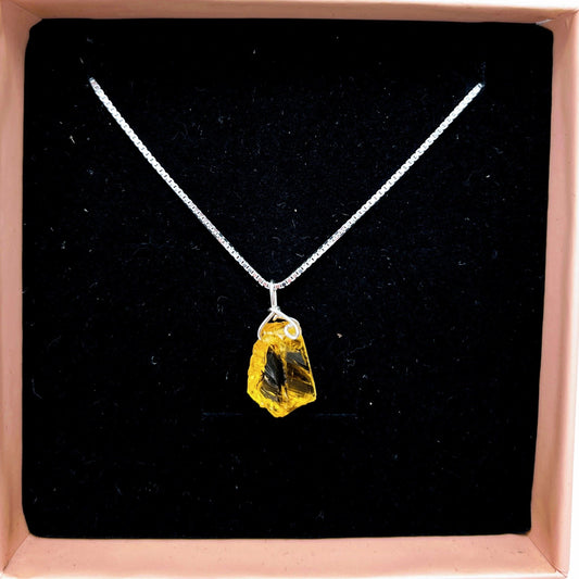 "Will Power" | Raw Citrine Necklace | Abundance, Joy, Strength