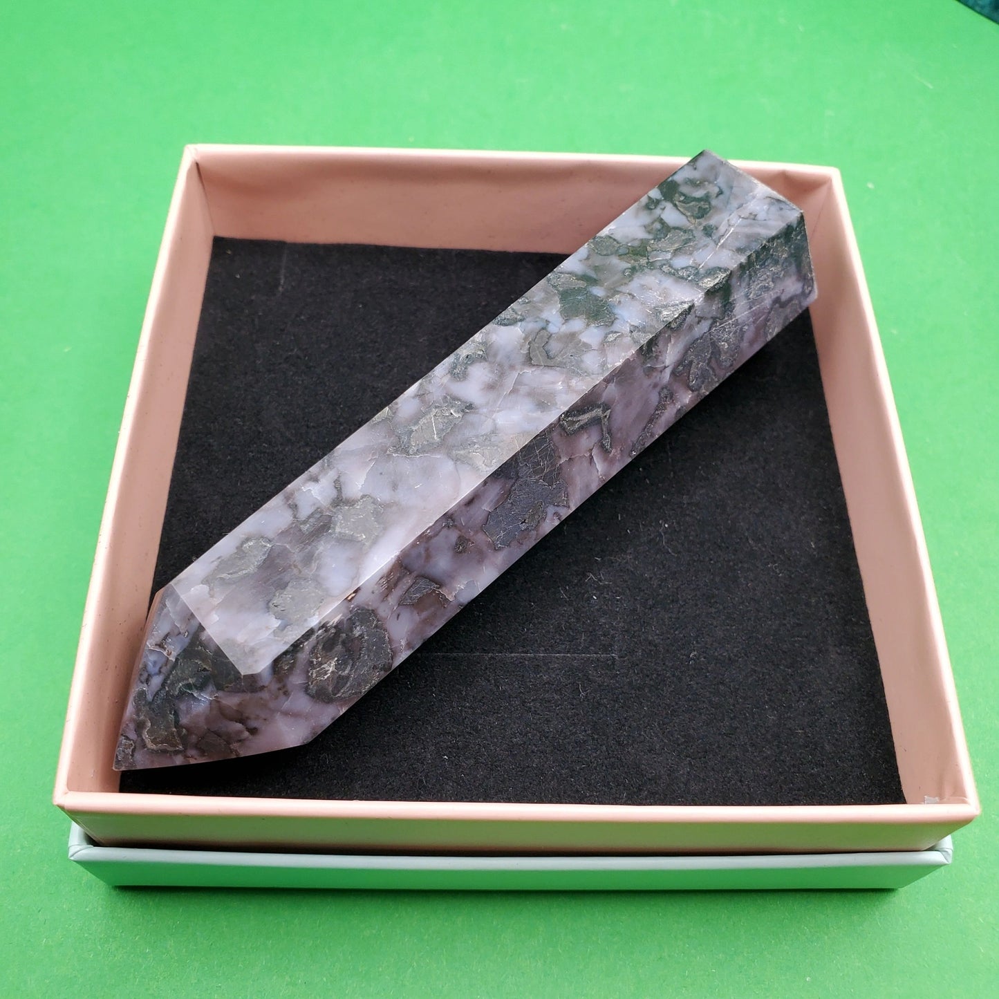 Crystal Tower | Mystic Merlinite, Labradorite, Apatite, Bloodstone