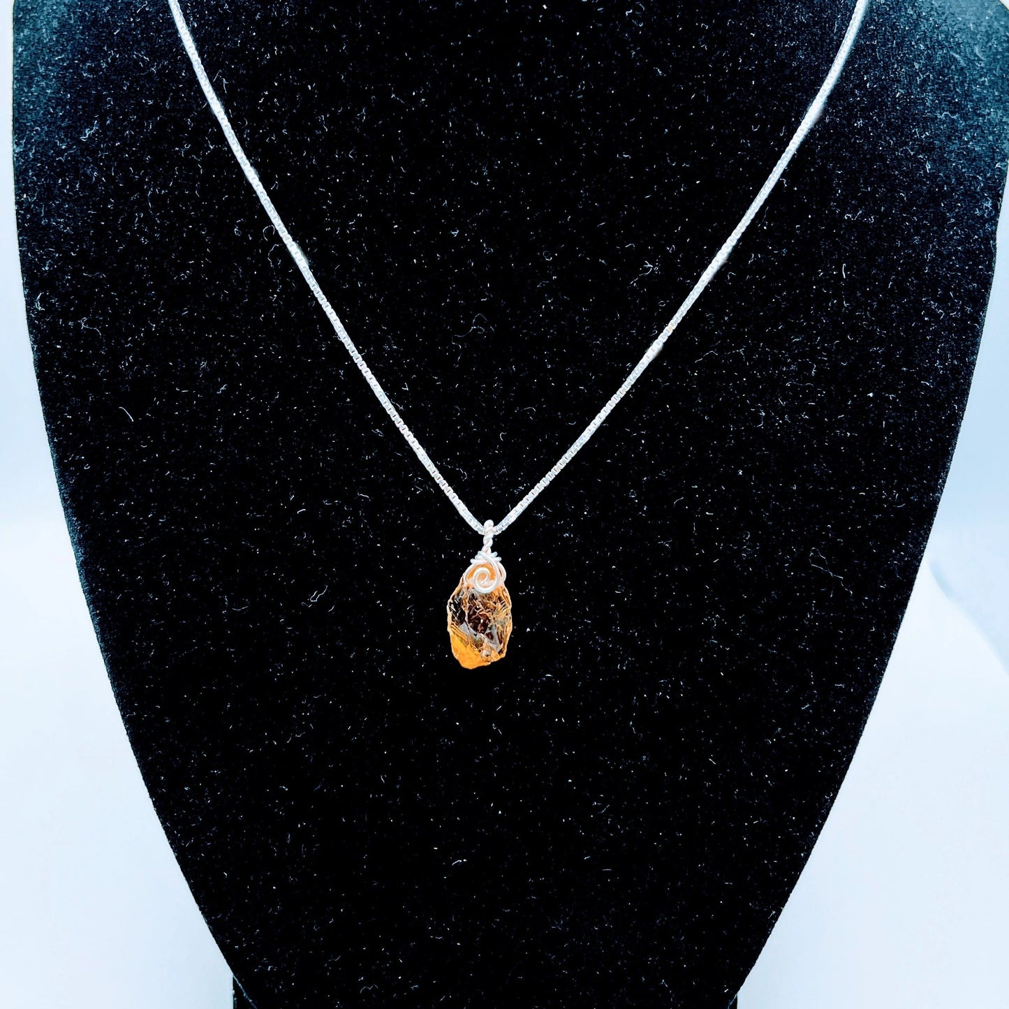 "Will Power" | Raw Citrine Necklace | Abundance, Joy, Strength