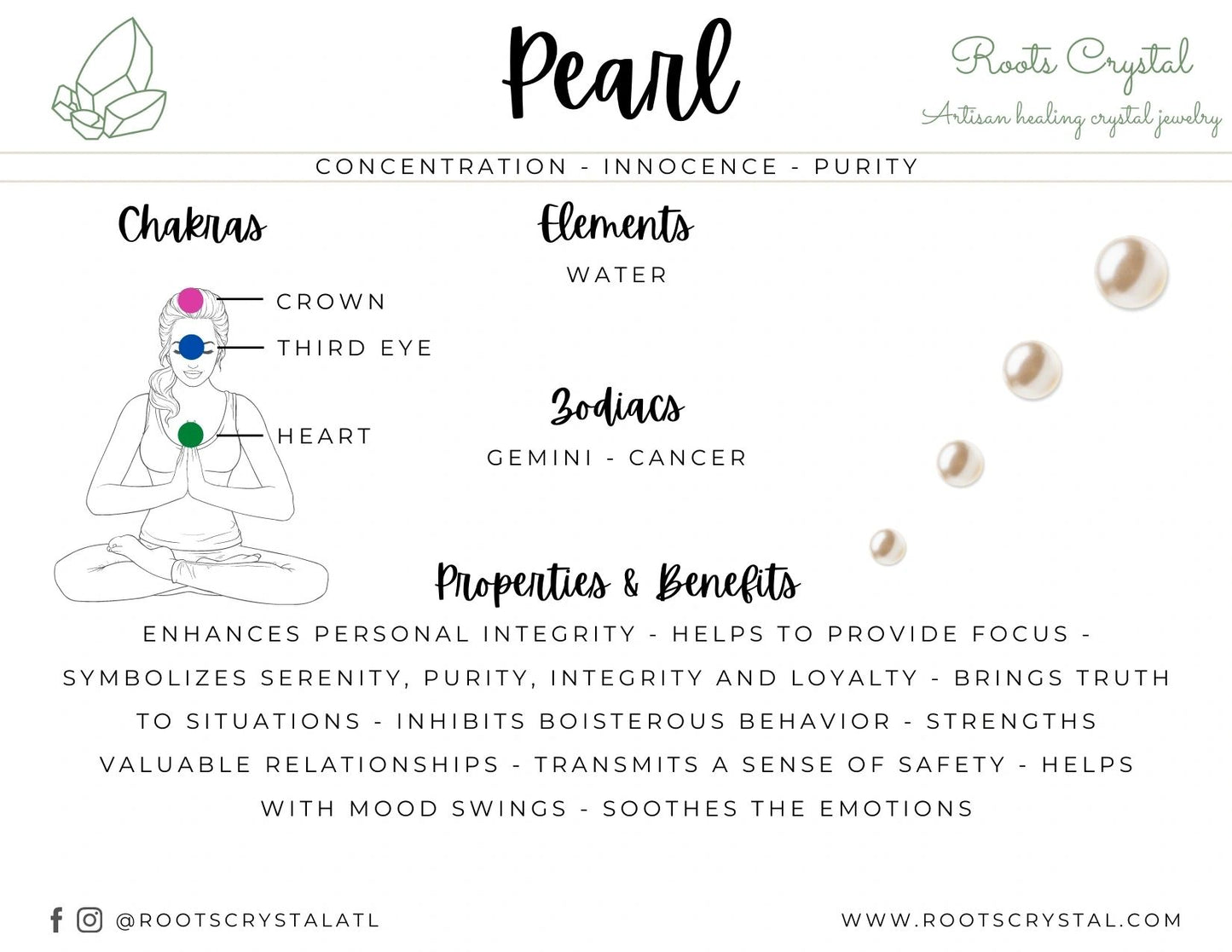 Mother of Pearl Necklace | concentration, innocence, purity