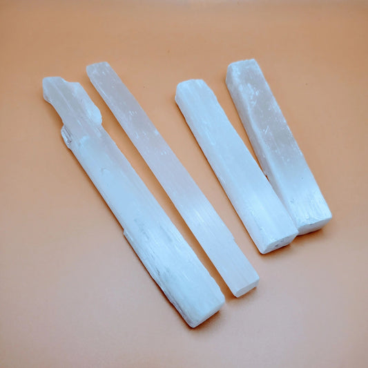 Selenite Wand 4" and 6" | cleansing, healing, meditation, clarity