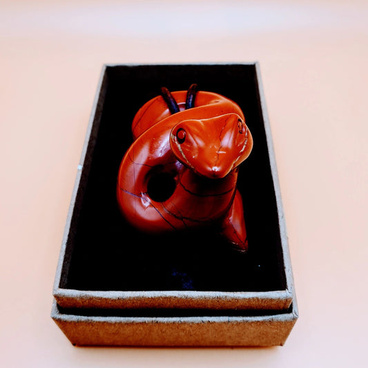 "Snake" | Red Jasper Necklace | protection, vitality, courage