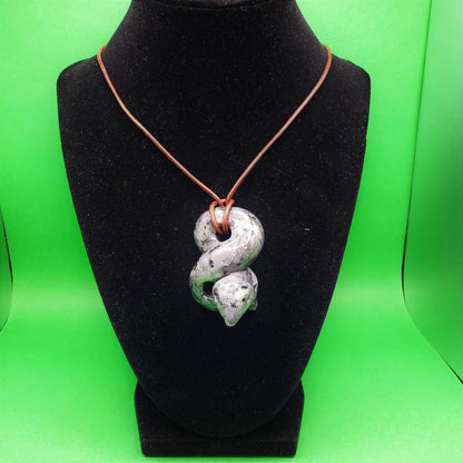 "Snake" | Larvikite Necklace | creativity, wisdom, psychic abilities