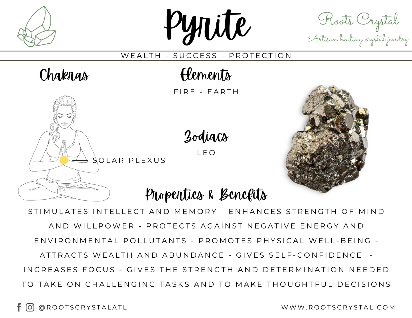 "Wealth" | Pyrite necklace | wealth, success, will power