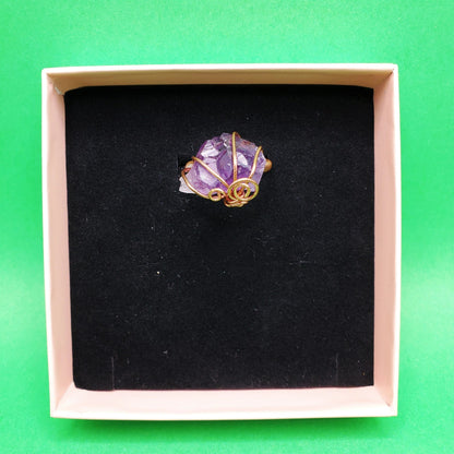 Amethyst Copper Rings | protection, awareness, healing