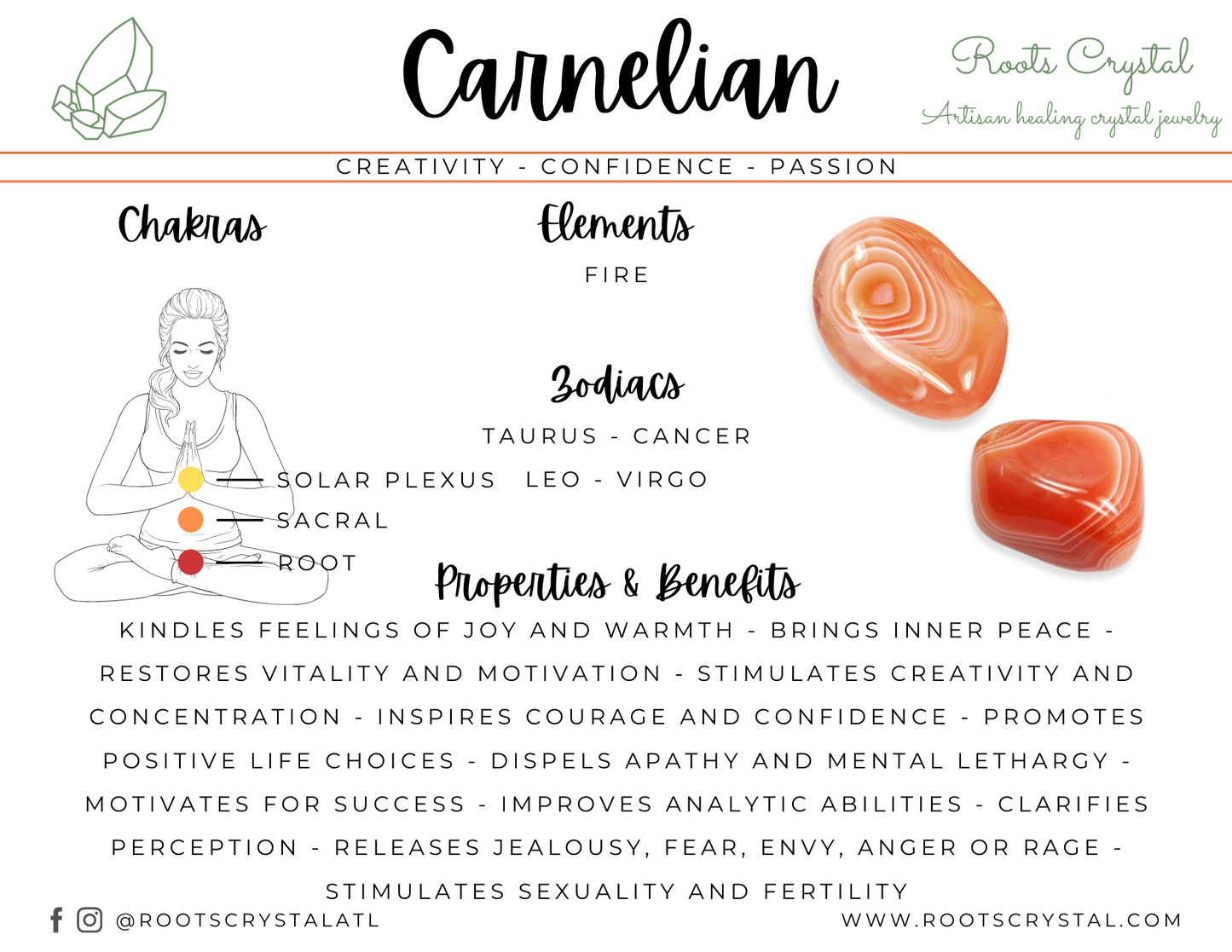 “Joy” | carnelian necklace | creativity, confidence, passion