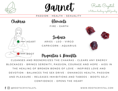 "Fiery" | Garnet necklace | passion, health, sexuality
