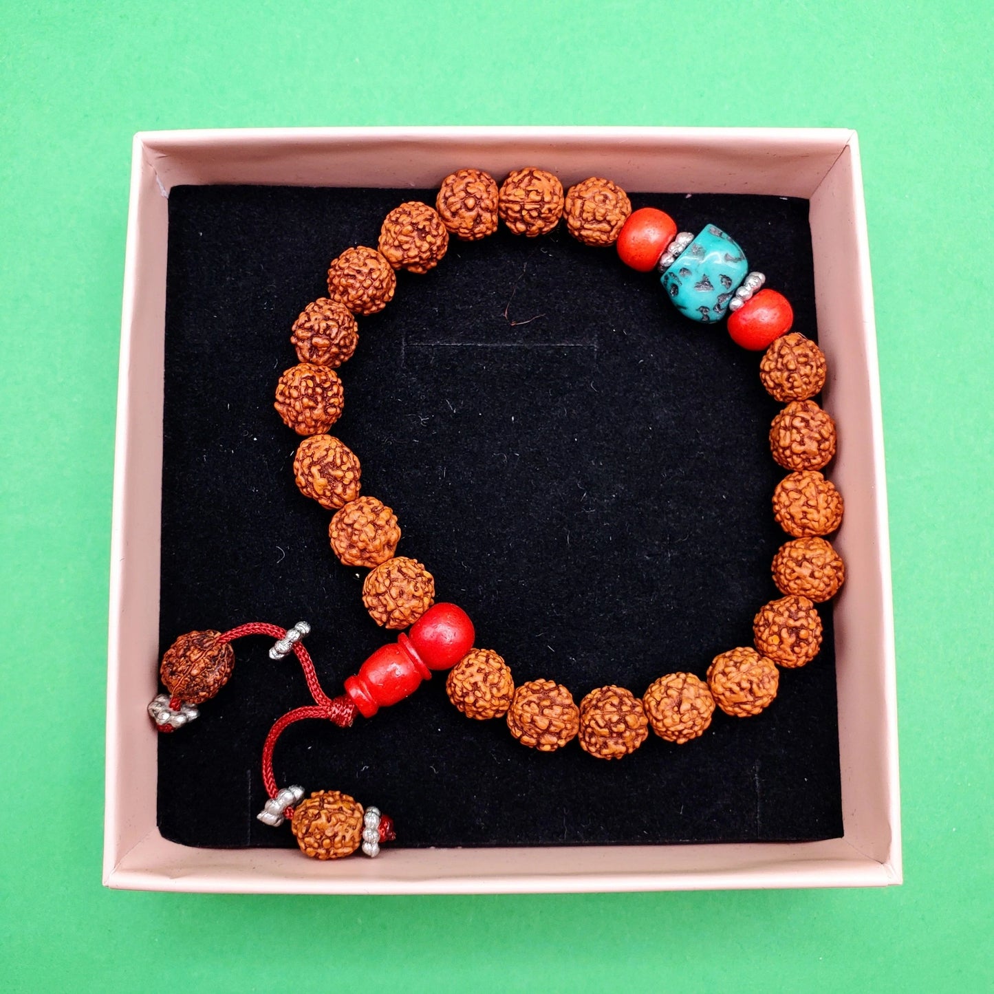 Crystal bracelets | Peach moonstone, Turquoise, Rudraksha, Citrine, Red creek jasper, Dalmatian jasper, Kambaba jasper, Sodalite