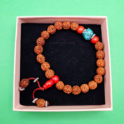 Crystal bracelets | Peach moonstone, Turquoise, Rudraksha, Citrine, Red creek jasper, Dalmatian jasper, Kambaba jasper, Sodalite