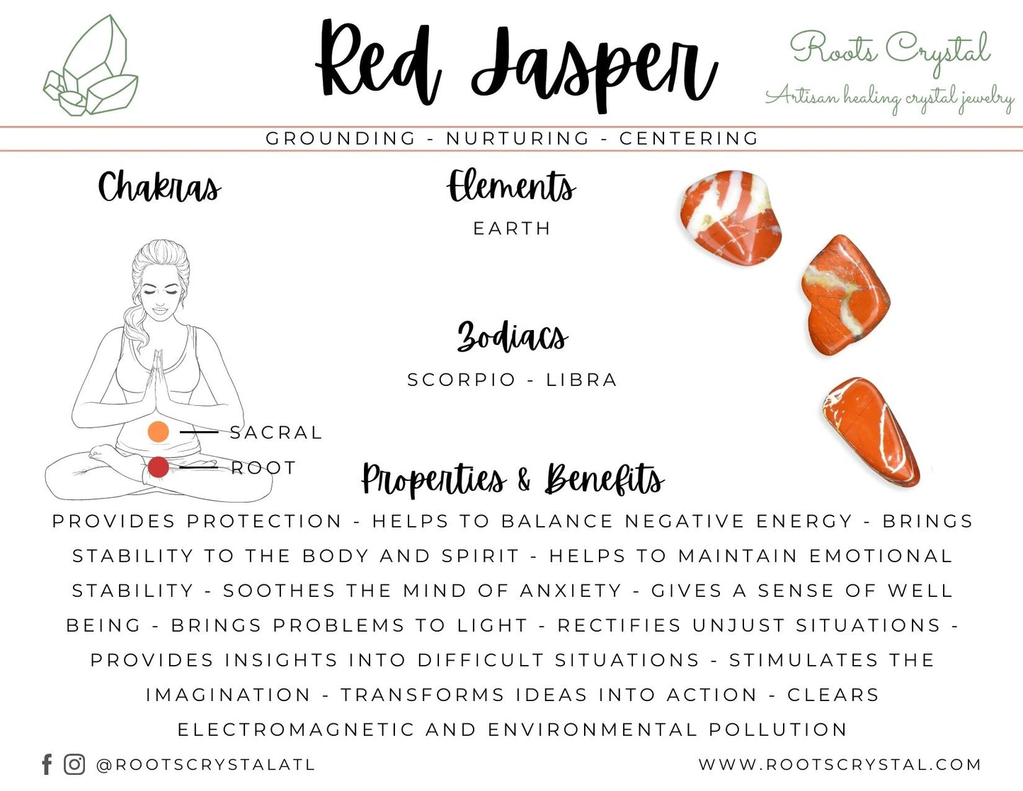 "Snake" | Red Jasper Necklace | protection, vitality, courage