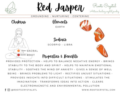 "Snake" | Red Jasper Necklace | protection, vitality, courage