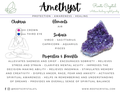 "Clarity" | Amethyst necklace | protection, awareness, healing