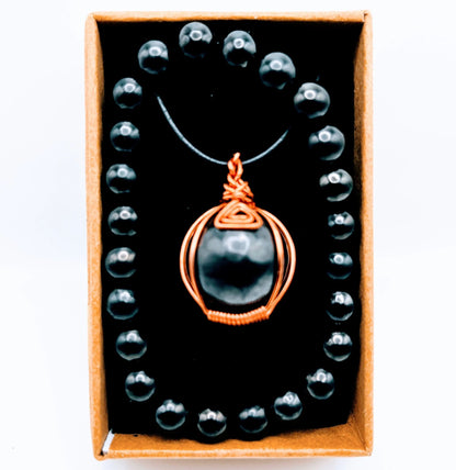 "Carbon" | Shungite Necklace | Balance, Detox, EMF Protection