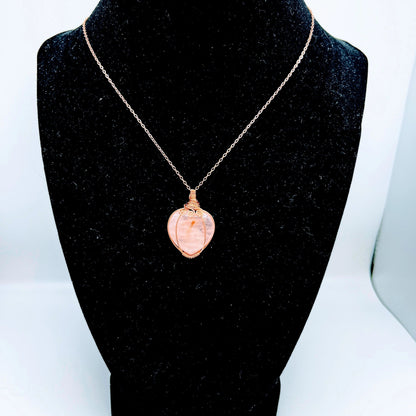 "Heart" | Rose Quartz Necklace | Compassion, Peace, Tenderness