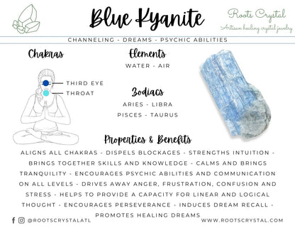 "Clairvoyance" | Blue Kyanite Necklace | Channeling, Dreams, Psychic Abilities