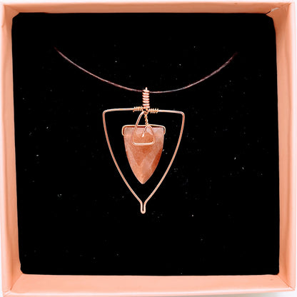 "Lover" | Peach moonstone necklace | Tenderness, openness, love