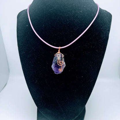 "Healer" | Raw amethyst necklace | protection, awareness, healing