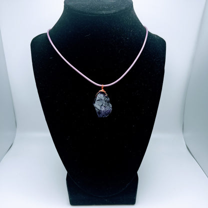 "Healer" | Raw amethyst necklace | protection, awareness, healing