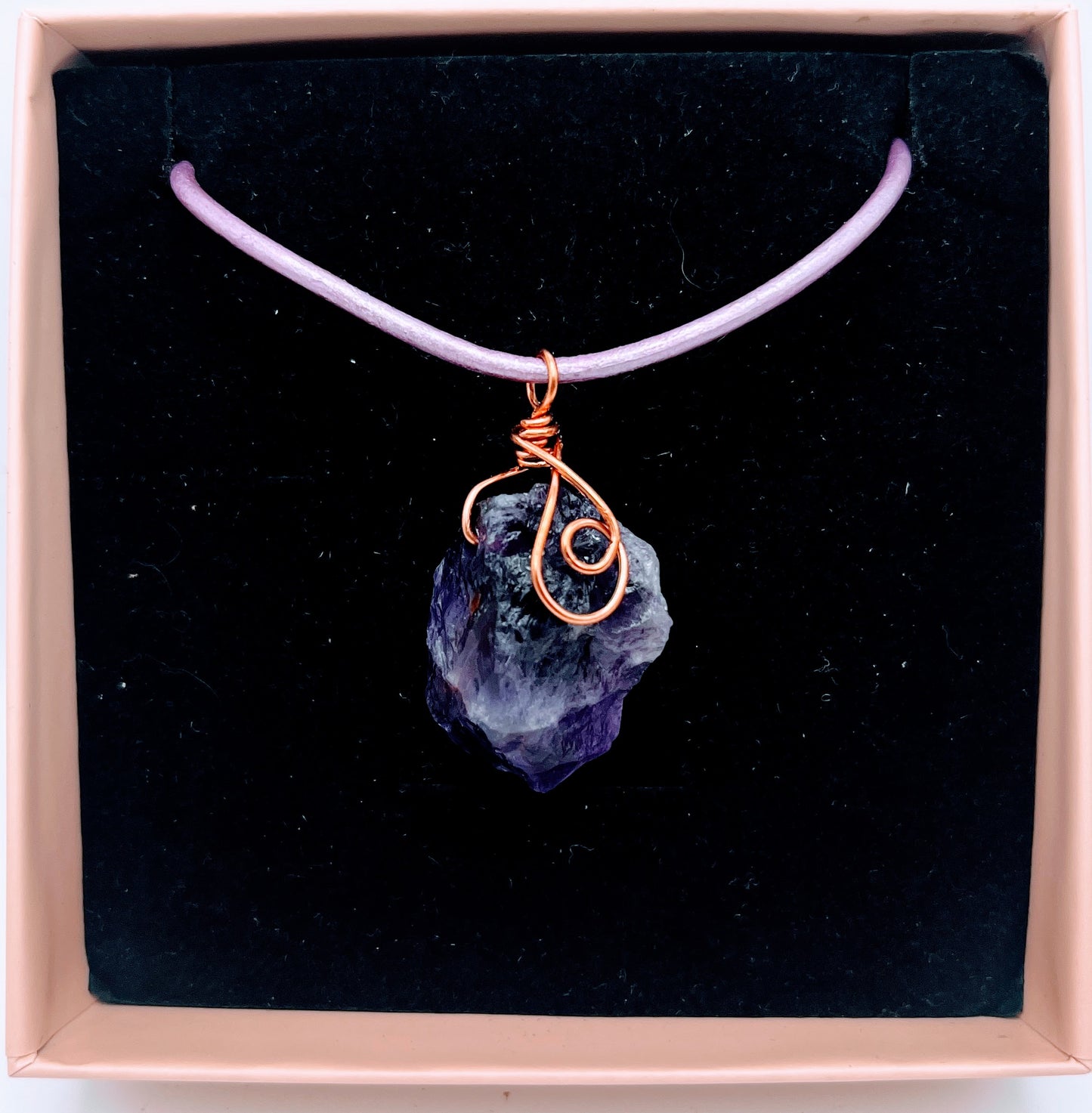 "Healer" | Raw amethyst necklace | protection, awareness, healing